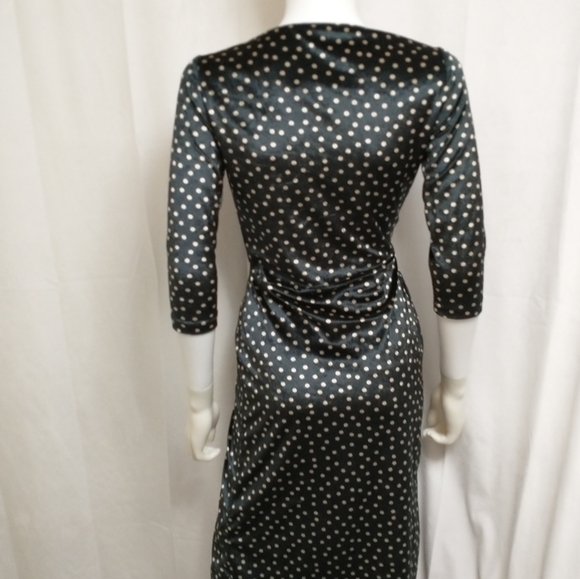 Zara Green and Beige Midi Polkadot Dress - Picture 7 of 10